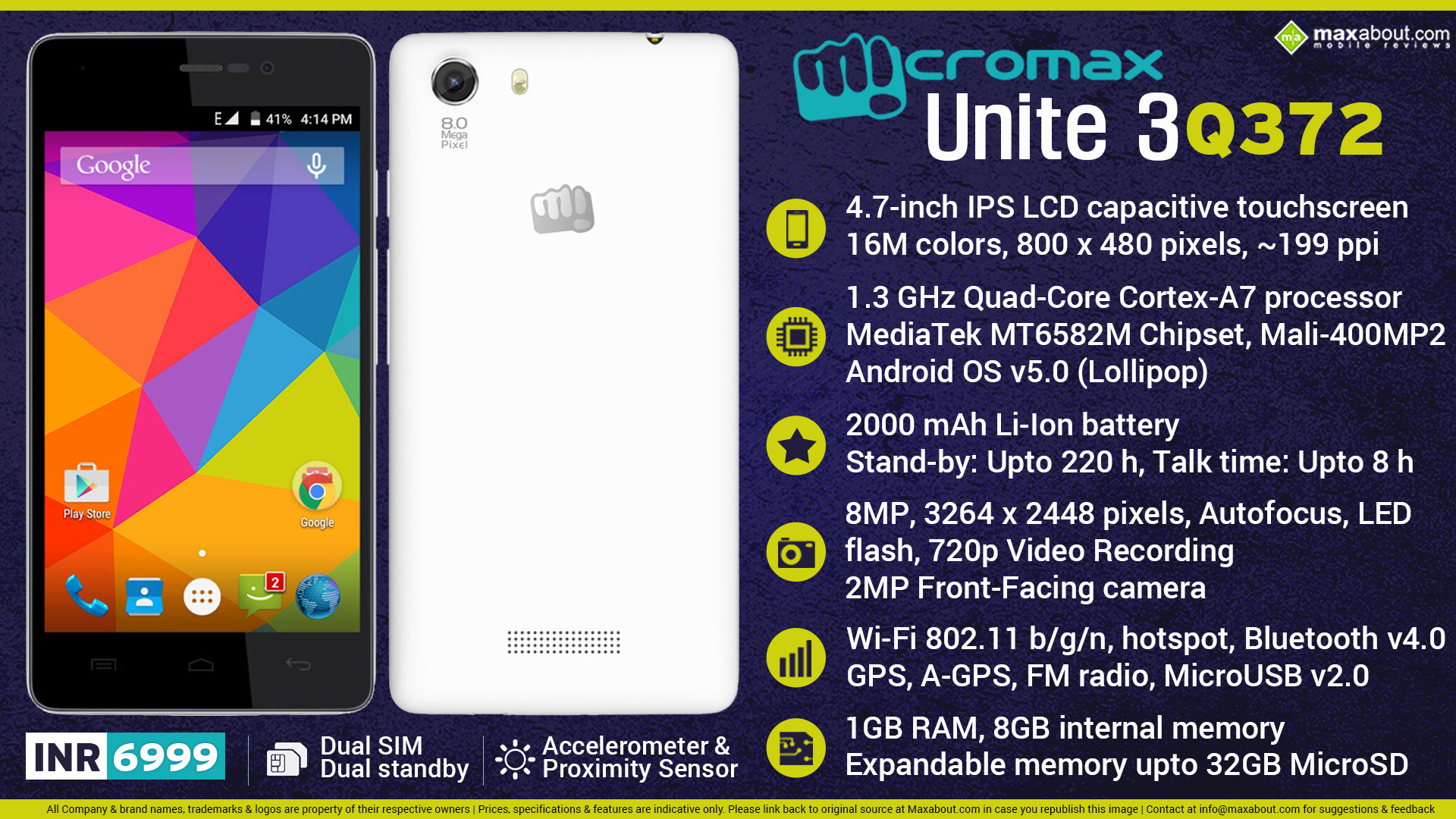 Micromax Q372 Unite 3 Resim 5